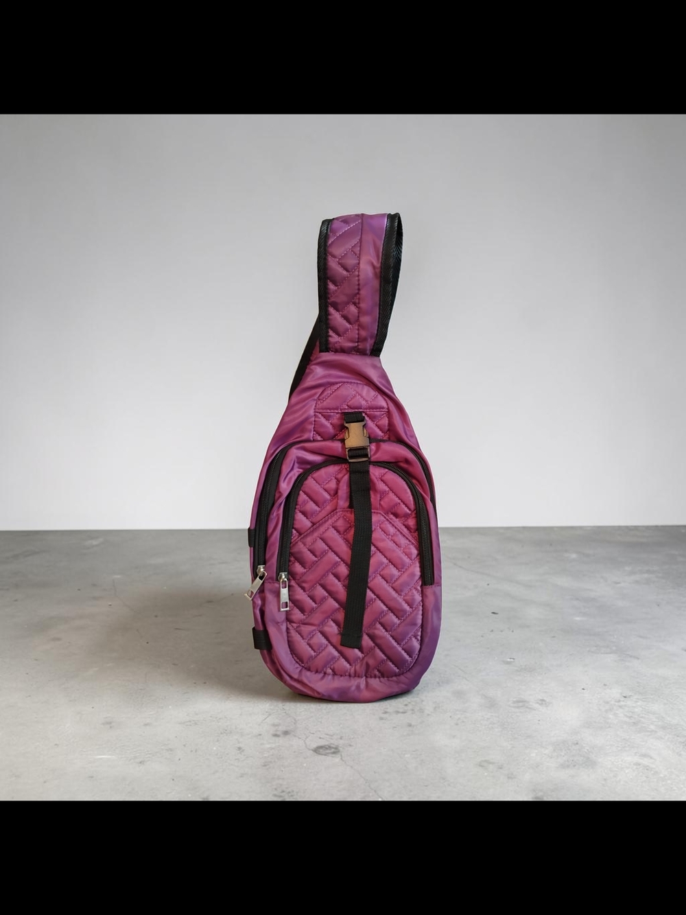 Quilted Sling  Gold Coast Brand  Crossbody Bag  in Purple